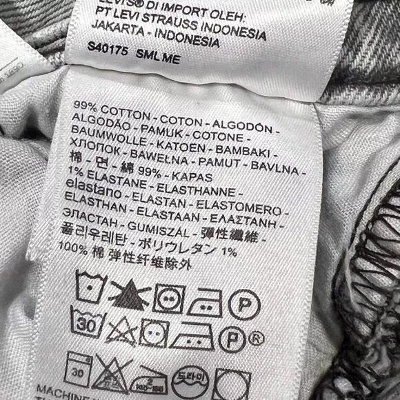 LEVI'S 501 S Men's Jeans Grey Skinny Straight Leg‎ Button Fly Vintage Wash 25X29 - Picture 8 of 15